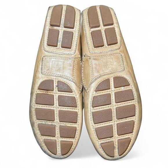 Frye Reagan Campus Driver Moccasins Women’s Size 8M Tan Leather Loafers Boat - Picture 8 of 8